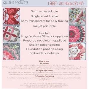 Semi water soluble Applique Paper